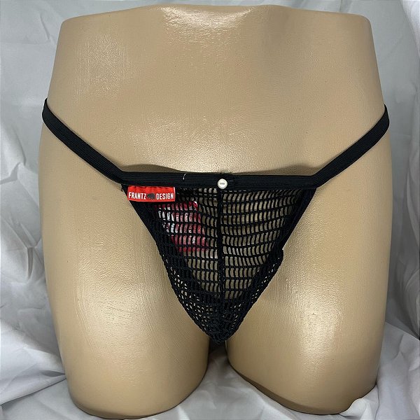 CUECA FIO TELA PRETO FRANTZ