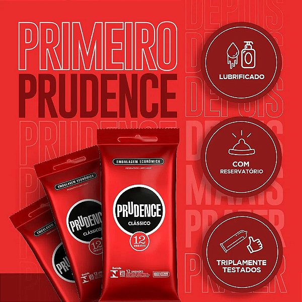 PRESERVATIVOS LUBRIFICADOS 12 UNIDADES PRUDENCE