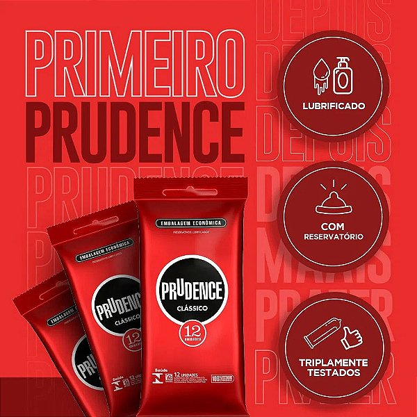 PRESERVATIVOS LUBRIFICADOS 12 UNIDADES PRUDENCE