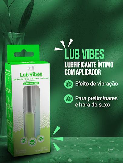 LUBRIFICANTE COM JAMBU E APLICADOR LUB VIBES MENTA 5G INTT WELLNESS