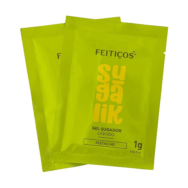 GEL SUGADOR LÍQUIDO SUGALIK PISTACHE SACHE 1G FEITIÇOS