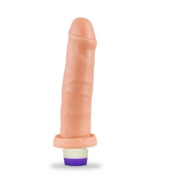 PÊNIS COM VIBRADOR INTERNO FOGO DA PAIXÃO 15,5 X 4,2 CM HOT FLOWERS