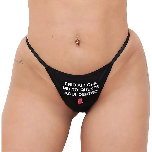CALCINHA FETICHE "FRIO AI FORA MUITO QUENTE AQUI DENTRO" + CHOCKER
