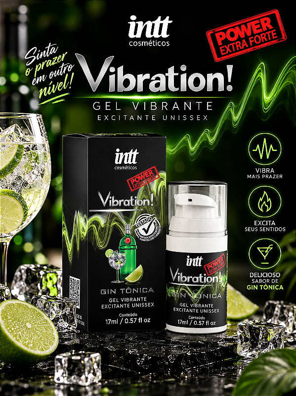 GEL EXCITANTE VIBRATION POWER GIN TÔNICA 17ML INTT
