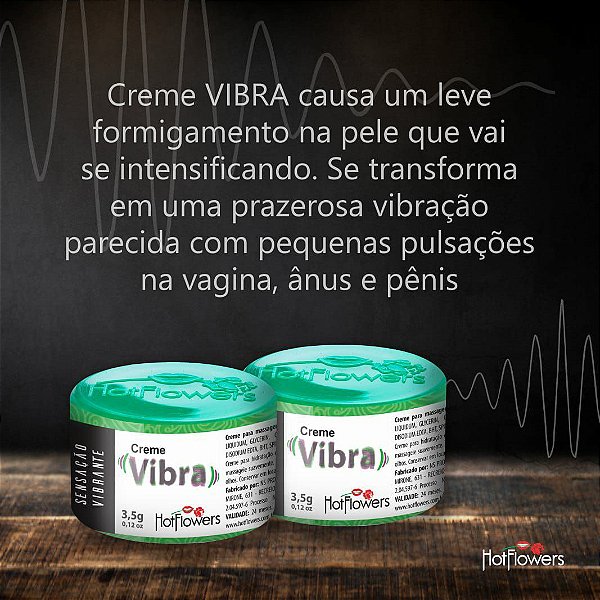 CREME EXCITANTE VIBRA UNISSEX 3,5G HOT FLOWERS