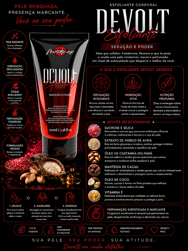 ESFOLIANTE CORPORAL DEVOLT 100ML PROVOKE-ME