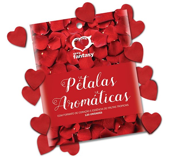 PÉTALAS AROMATICAS FORMATO CORAÇÃO CAIXA C/120 UNIDADES SEXY FANTASY