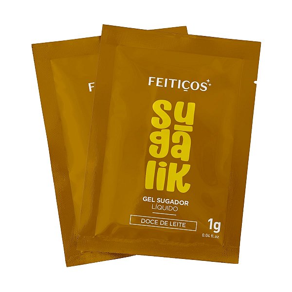GEL SUGADOR LÍQUIDO SUGALIK DOCE DE LEITE SACHE 1G FEITIÇOS