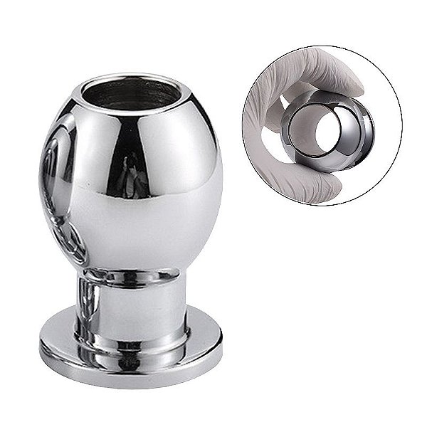 PLUG ANAL VAZADO EM METAL 6,0 X 4,0 CM SI