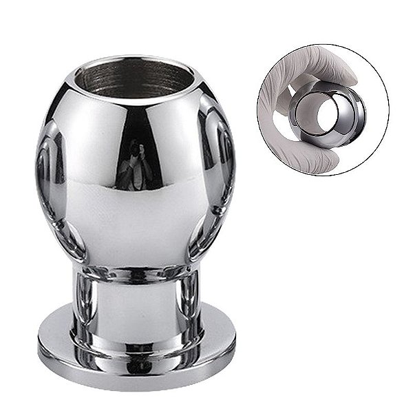 PLUG ANAL VAZADO EM METAL 6,5 X 4,5 CM SI