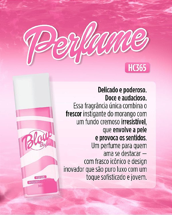 PERFUME BLOW BEIJOS MORANGO COM CREME 30ML HOT FLOWERS