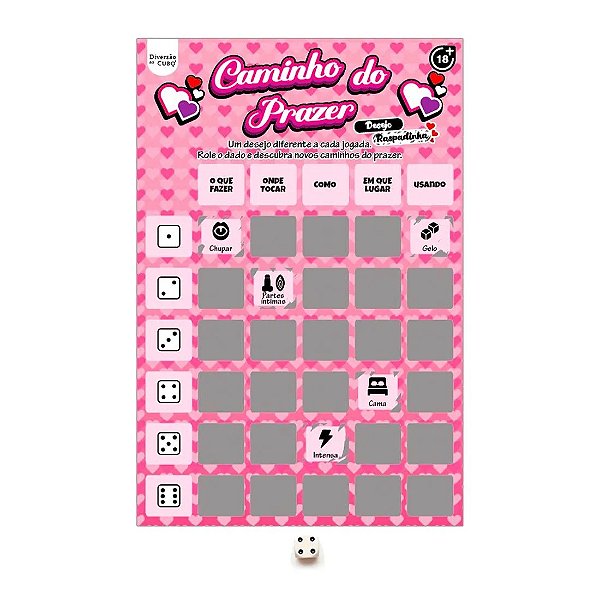 JOGO CAMINHO DO PRAZER DESEJO RASPADINHA COM DESAFIOS ERÓTICOS