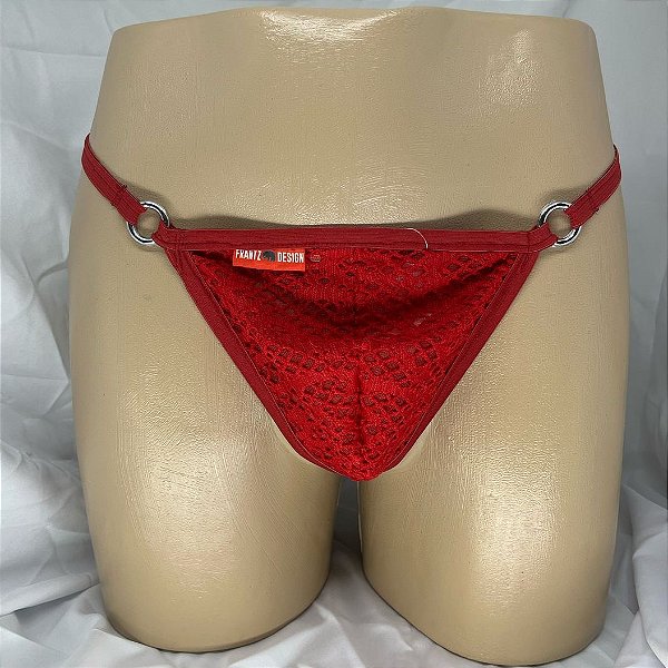 CUECA FIO RENDA VERMELHA FRANTZ