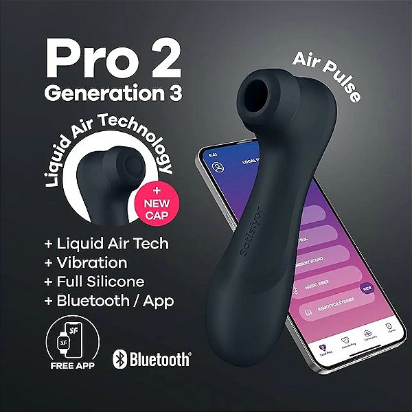 VIBRADOR AIR PULSE SATISFYER PRO 2 GENERATION 3 DARK GREY APP