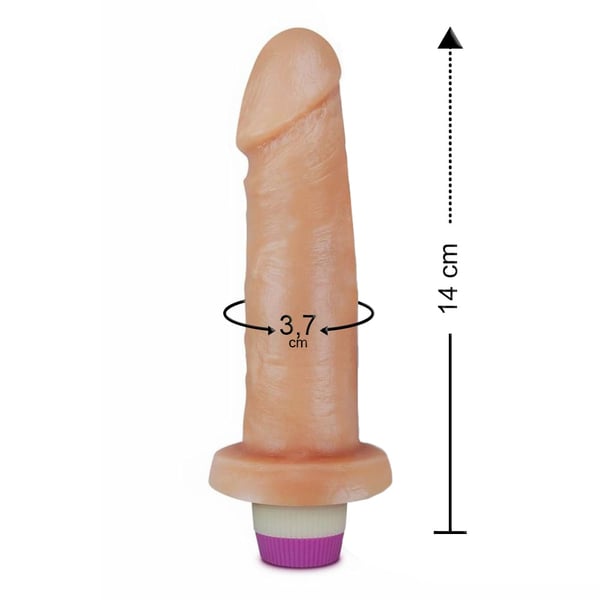 PENIS TRADICIONAL COM VIBRO 14X3,7CM