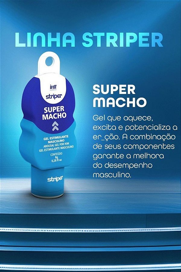 GEL ESTIMULANTE MASCULINO SUPER MACHO STRIPER 8G INTT