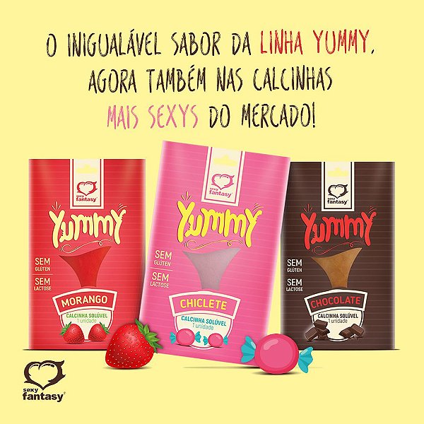 CALCINHA SOLÚVEL COMESTÍVEL YUMMY 1 UNIDADE SEXY FANTASY