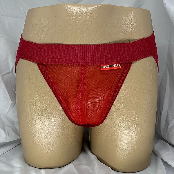 CUECA JOCK TULE VERMELHO FRANTZ