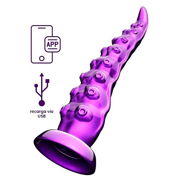 VIBRADOR MOSNTER EM FORMATO DE TENTÁCULO VIA APP