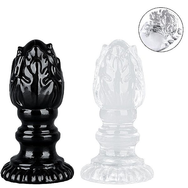 PLUG ANAL EM SILICONE COM TEXTURA 13,0X4,5CM SI