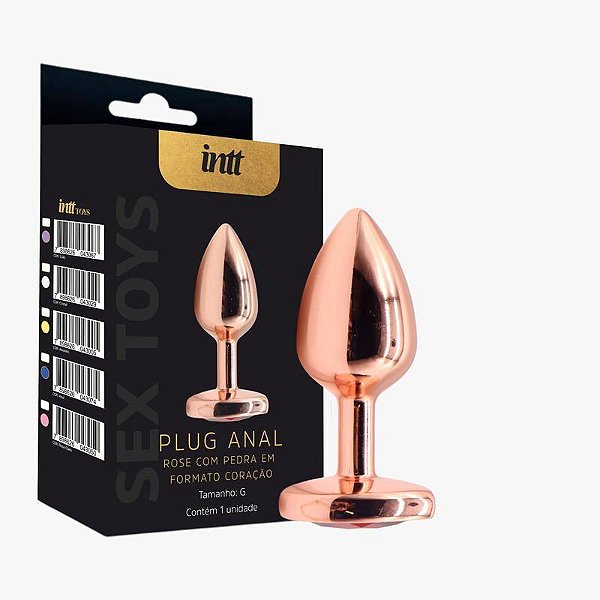 PLUG ANAL ROSE COM BASE DE CORAÇÃO GRANDE INTT