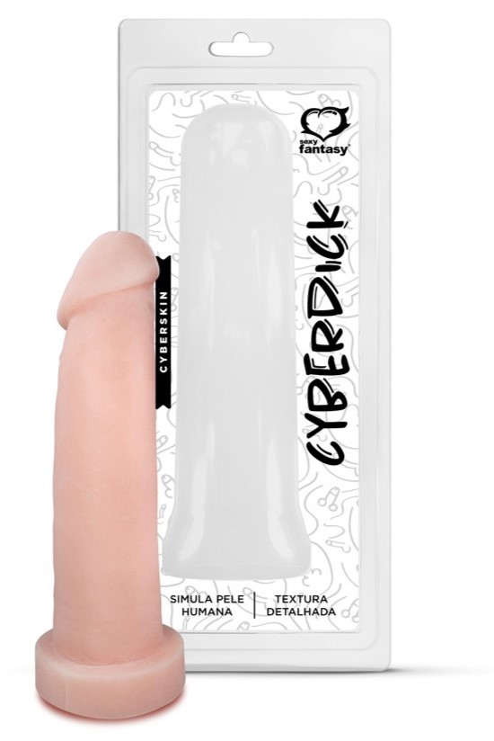 CAPA EM CYBERSKIN CYBERDICK 21 X 6CM SEXY FANTASY