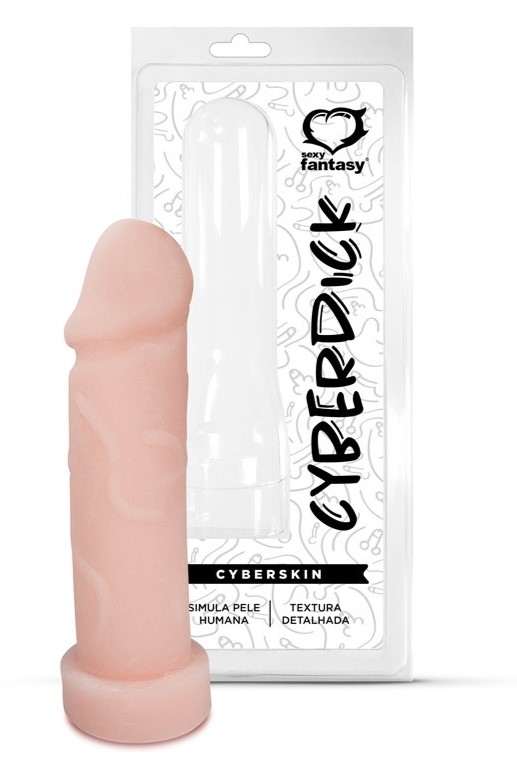 CAPA PENIANA EM CYBERSKIN 18 X 5CM CYBERDICK SEXY FANTASY