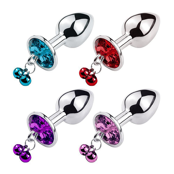 PLUG ANAL METAL PEQUENO COM SINO