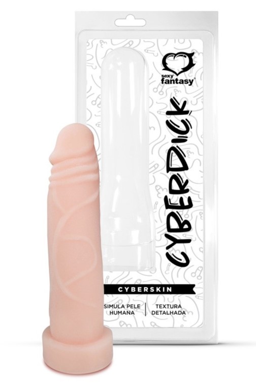 CAPA PENIANA EM CYBERSKIN 17X4,5CM CYBERDICK SEXY FANTASY