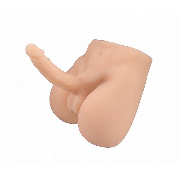 MEIO CORPO MASCULINO COM PÊNIS COM VERTEBRA EM CYBERSKIN 3 SI
