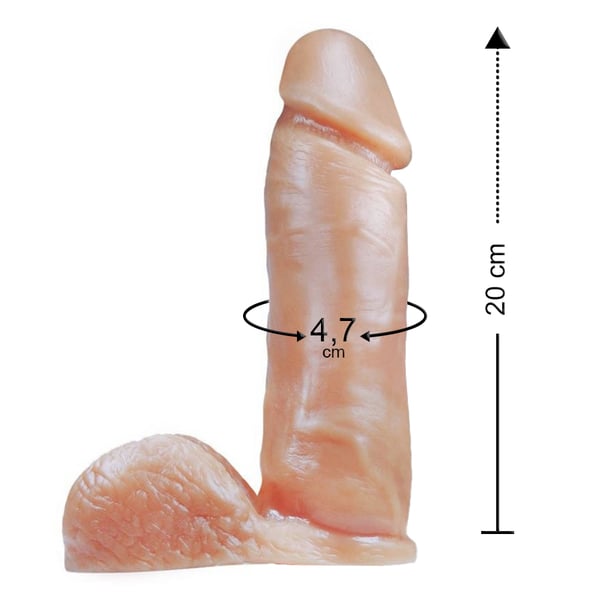 PÊNIS COM ESCROTO 20X4,7CM