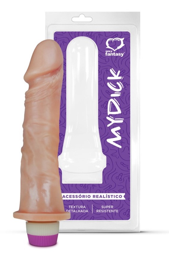 PÊNIS COM VIBRADOR INTERNO 18X4,4CM SEXY FANTASY