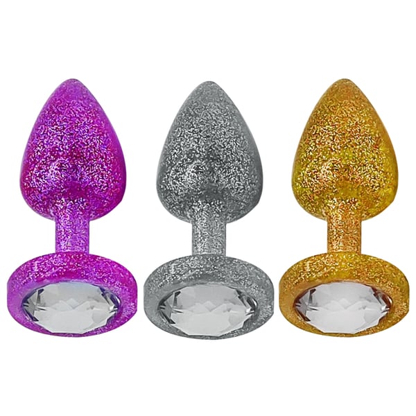 PLUG ANAL GLITTER GRANDE LINHA LESS HARD