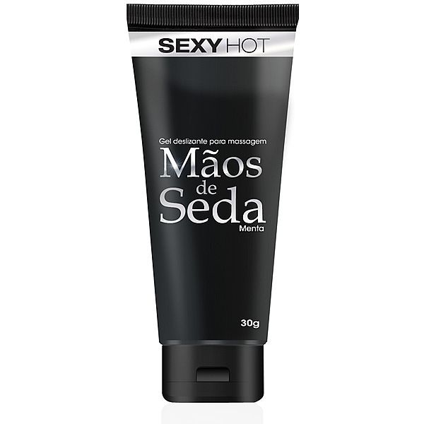 GEL LUBRIFICANTE SILICONADO MÃOS DE SEDA MENTA 30G SEXY HOT