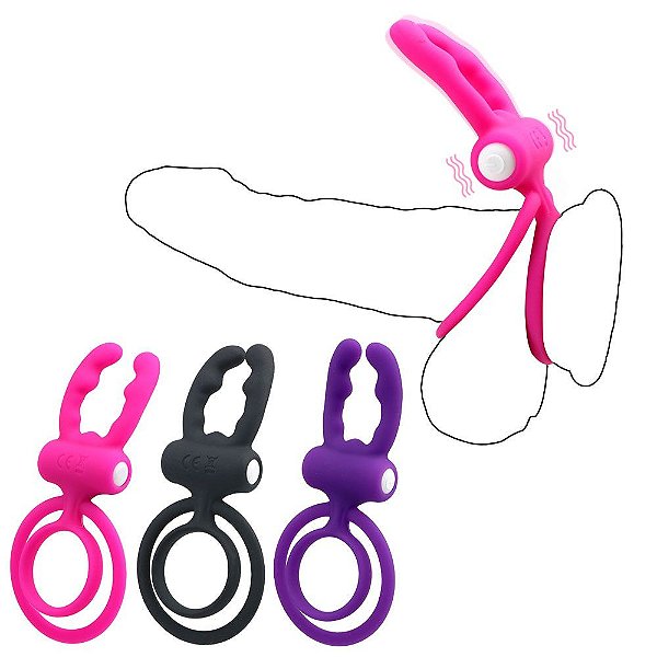 ANEL PENIANO COM VIBRADOR E ARGOLA VIBE RING