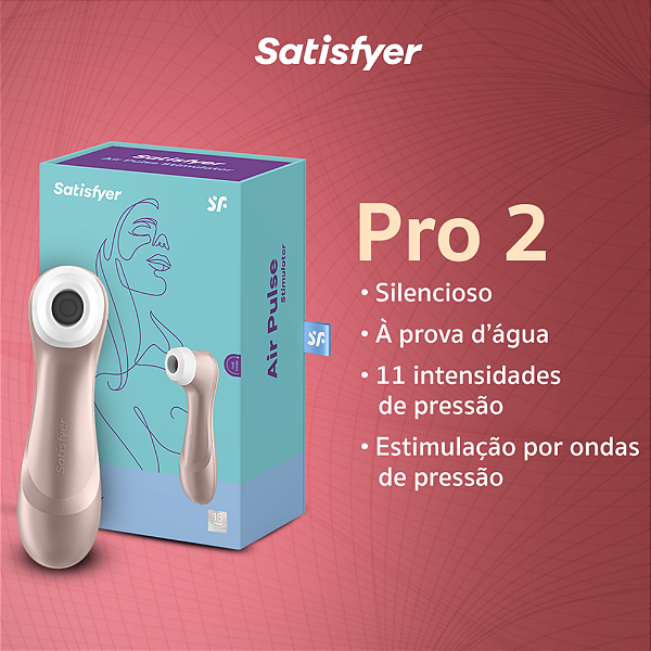 VIBRADOR COM 11 MODOS DE ONDAS DE PRESSÃO SATISFYER PRO 2 COBRE
