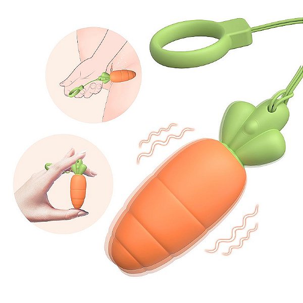 MINI VIBRADOR BULLET EM FORMATO DE CENOURA CARROTS S-HANDE
