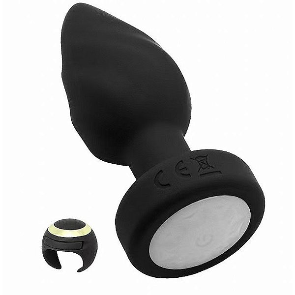 PLUG ANAL COM VIBRAÇÃO E CONTROLE FORMATO ANEL COM TOUCH SI