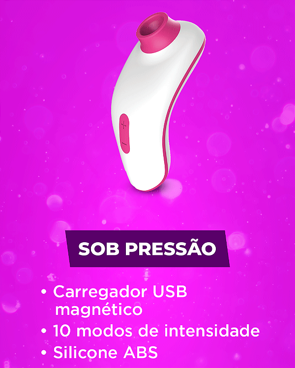 VIBRADOR DE ONDAS DE PRESSÃO (SUGADOR) SOB PRESSÃO ROSA INTT