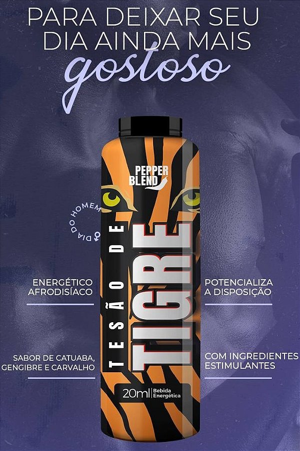 TESÃO DE TIGRE ENERGÉTICO AFRODISÍACO NATURAL 20ML PEPPER BLEND