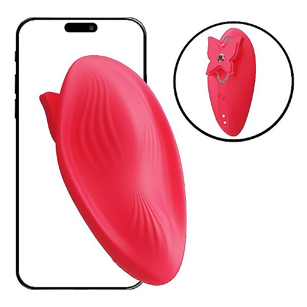 VIBRADOR DE CALCINHA BORBOLETA POR APLICATIVO À LONGA DISTÂNCIA SI