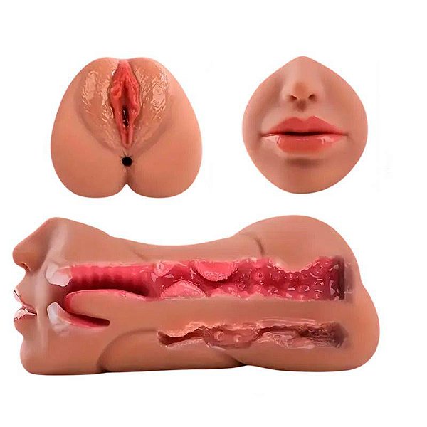 MASTURBADOR SUPER REALSITA COM BOCA, VAGINA E ANÛS