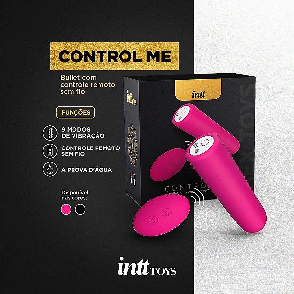 CAPSULA VIBRATORIA COM CONTROLE REMOTO SEM FIO CONTROL ME INTT