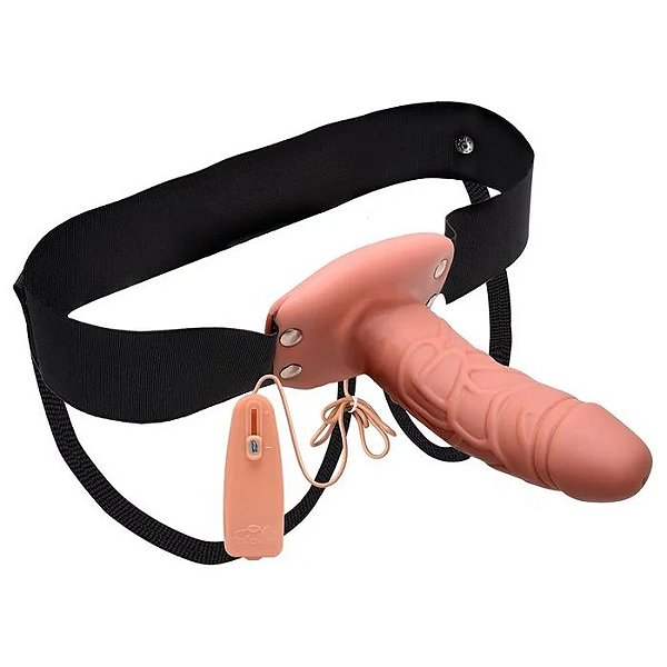 CAPA PENIANA EXTENSORA 18X4,5CM COM CINTO E VIBRADOR HOT FLOWERS