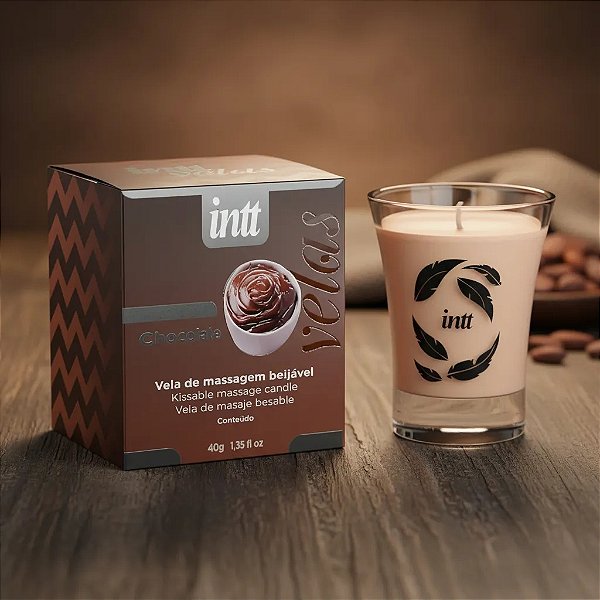 VELA PARA MASSAGEM BEIJÁVEL CHOCOLATE 40G INTT