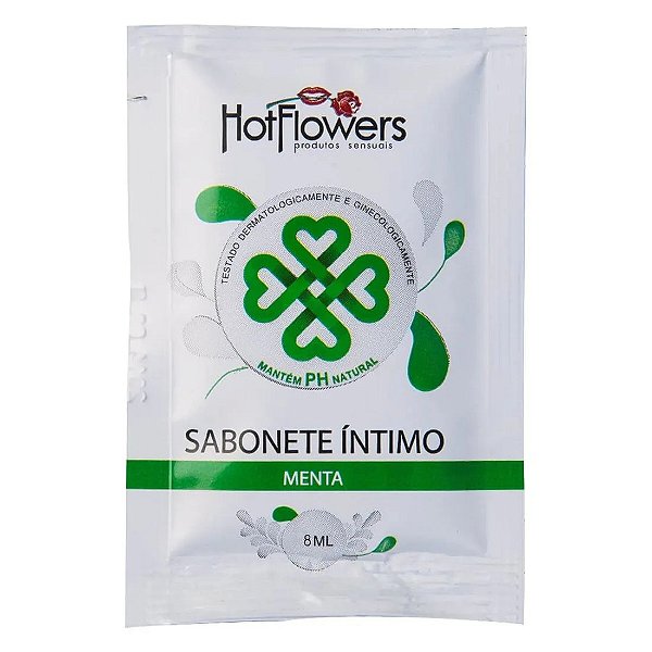 SACHE SABONETE ÍNTIMO MENTA 8ML HOT FLOWERS