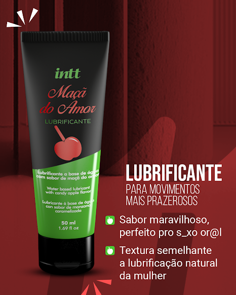 LUBRIFICANTE A BASE DE ÁGUA SABOR MAÇÃ DO AMOR 50ML INTT