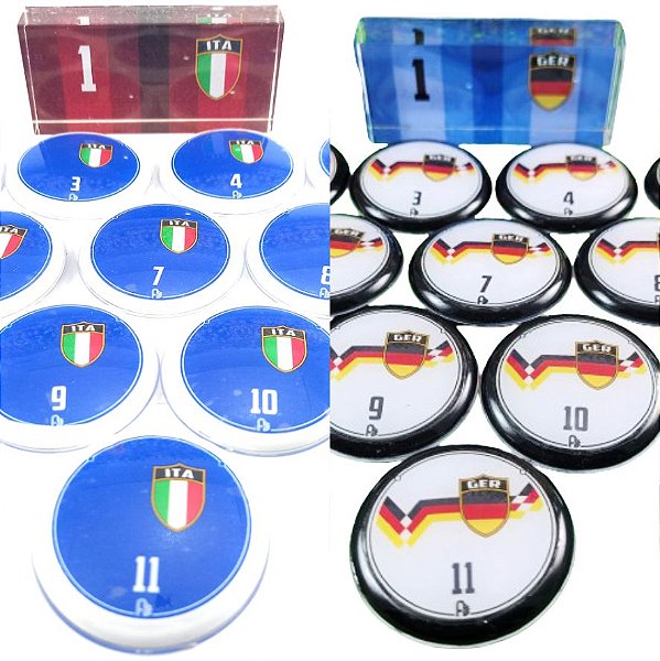 2 Times Futebol de Botão - Vidrilha 45mm - ITA x ALE