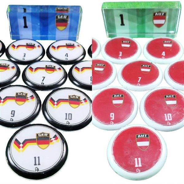 2 Times Futebol de Botão - Vidrilha 45mm - ALE x AUT