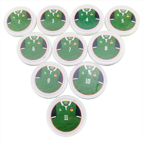 10 Botões de Futebol - Acrilico Cristal 50mm - Bolivia